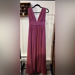 Bill Levkoff Elegant Plum Maxi Dress